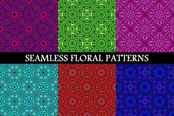 6 Seamless Floral Backgrounds for Modern Graphics and Patterns