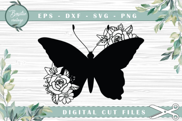 Butterfly Floral Cutting Files for Crafts and Graphics