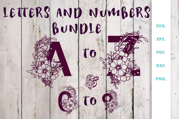 Cut File Floral Alphabet Bundle for Graphics and Crafts