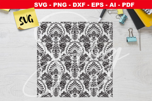 Floral Baroque Seamless Pattern for Graphics and Crafts