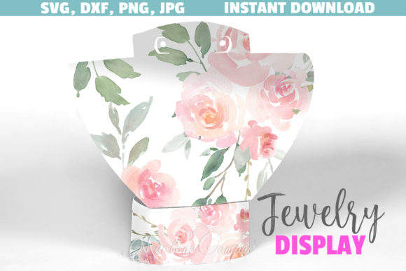Floral Jewelry Display SVG File for Crafts and Graphics
