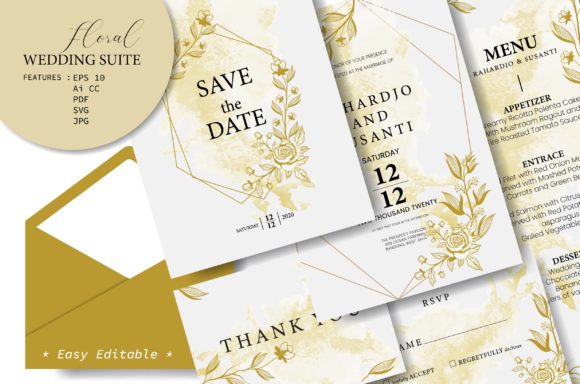 Floral Wedding Invitation Card: A Modern Graphics Review for Print Templates