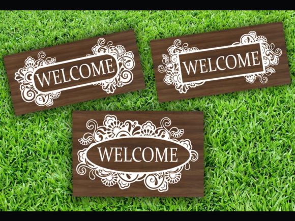 Floral Welcome Graphics for Print Templates and Branding