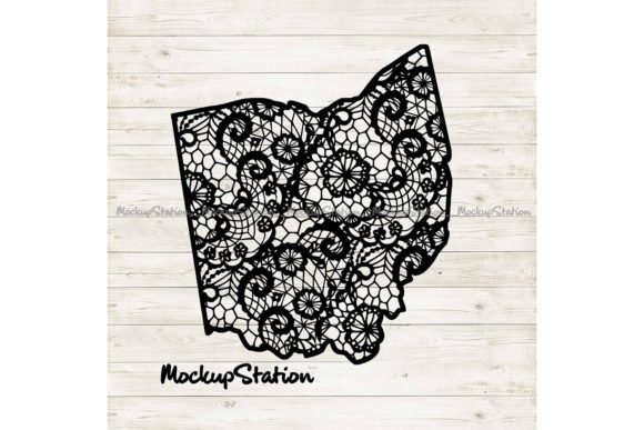 Ohio Mandala OH Floral Lace Graphics for Crafts