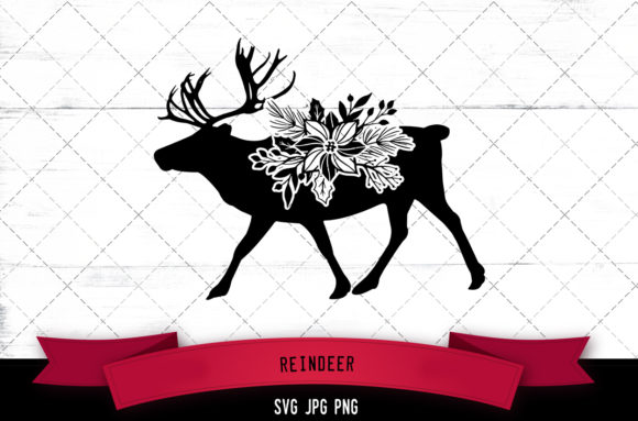 Reindeer 2 Floral: A Crafts and Graphics Review for Sellers
